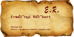 Erményi Róbert névjegykártya